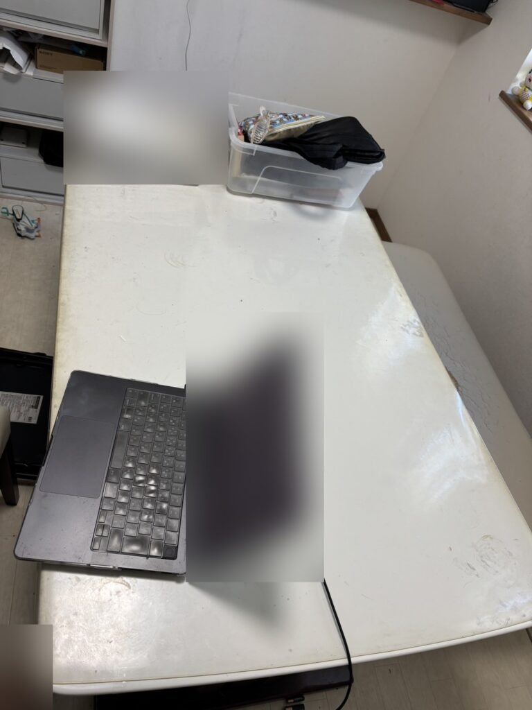 立て直し後のダイニングテーブル(After)
